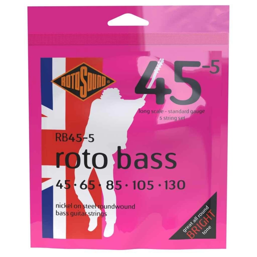 Струны д/бас ROTOSOUND RB45-5 45-130 фото 1