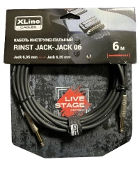 Кабель XLINE RINST Jack-Jack 06 инструментальный 2*Jack 6.35mm mono длина 6м