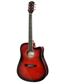 Акустическая гитара MARTIN ROMAS MR-441 RDS красный берст с вырезом