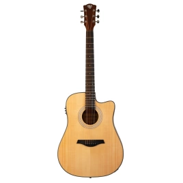 Электроакустическая  гитара ROCKDALE AURORA D5-E GLOSS C NAT натуральный,глянцевое покрытие