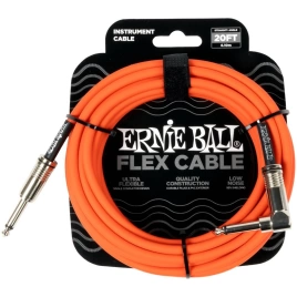 Кабель ERNIE BALL 6467 инструментальный Flex, 6 метров оранжевый