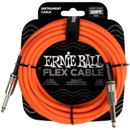 Кабель ERNIE BALL 6421 инструментальный Flex, 6 метров оранжевый