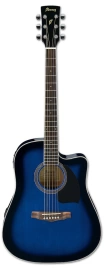 Электроакустическая гитара IBANEZ PF15ECE TBS синий матовый