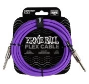 Кабель ERNIE BALL 6415 инструментальный Flex прямой-прямой джеки, 3 метра фиолетовый