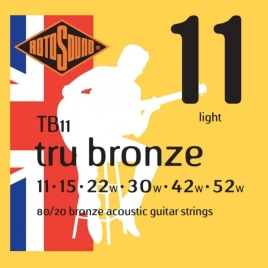 Струны д/ак ROTOSOUND TB11 (11-52) Strings 80/20 Bronze