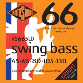 Струны д/бас ROTOSOUND RS665LD Bass Strings Stainless Steel для 5-струнной басгитары (45-130)
