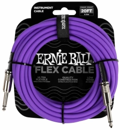 Кабель ERNIE BALL 6420 инструментальный Flex, 6 метров фиолетовый