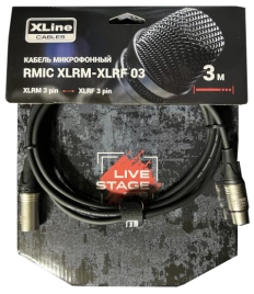 Кабель XLINE RMIC XLRM-XLRF микрофонный длина 3 м