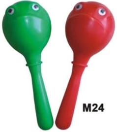 Маракасы FLEET M24 пластиковые на ручке с глазами
