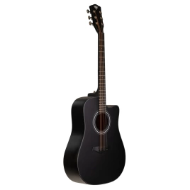 Акустическая гитара ROCKDALE AURORA D5 C BK SATIN, с вырезом,цвет черный,сатиновое покрытие