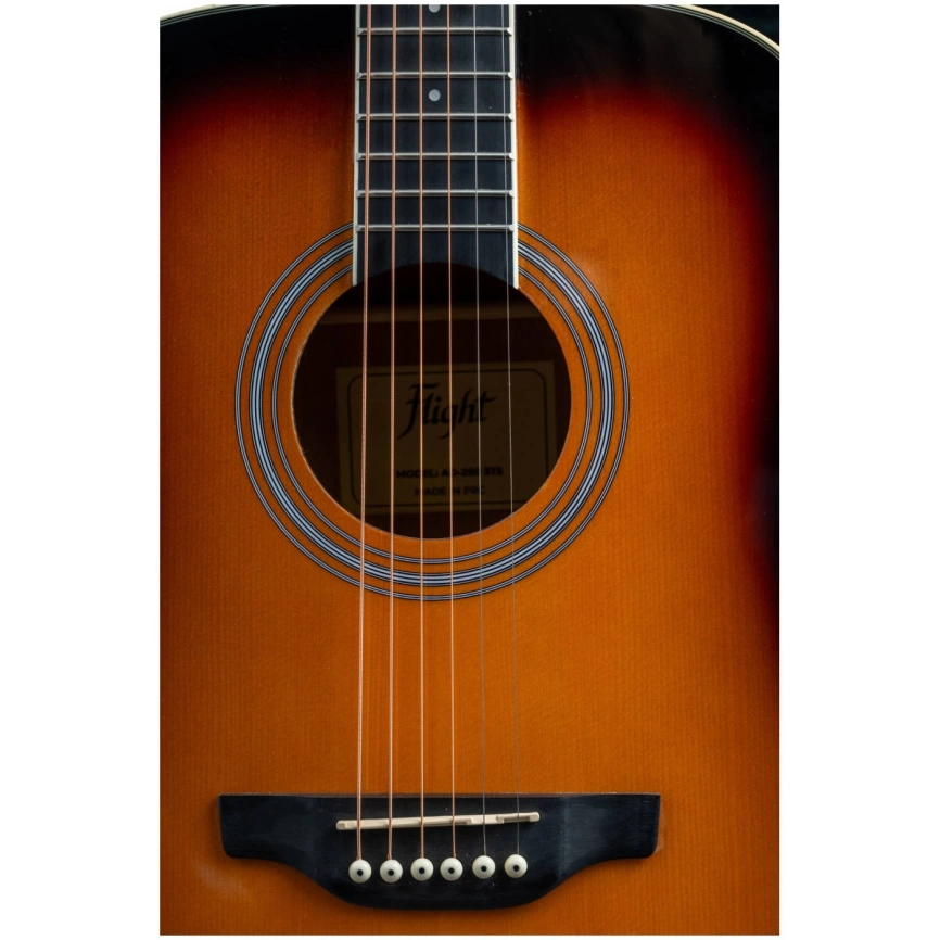 Акустическая гитара FLIGHT AD-200 3TS санберст фото 9