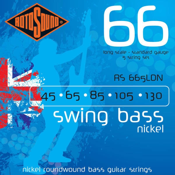 Струны д/бас ROTOSOUND RS665LDN Bass Strings Nickel 45-105 фото 1