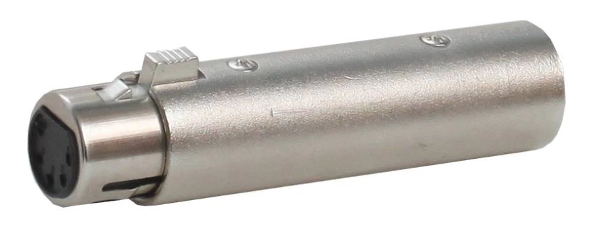 Переходник INVOTONE AD350 3P XLR папа <>5P XLR мама, корпус металл фото 1