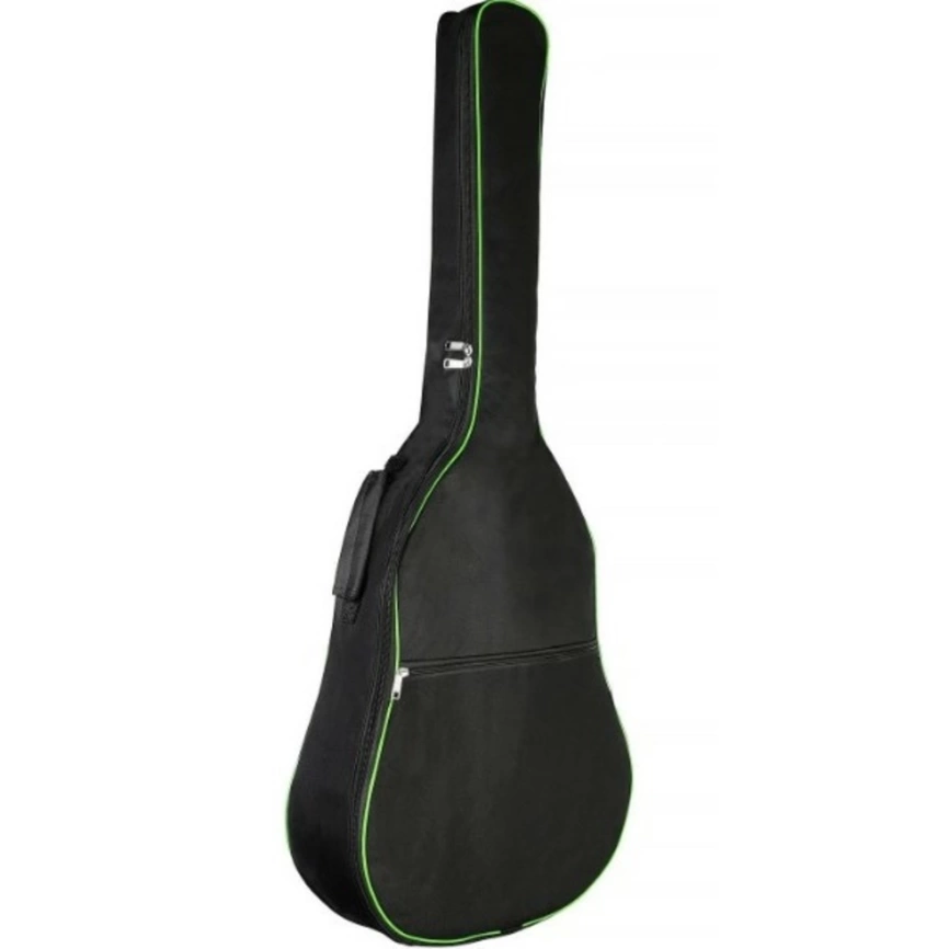 Чехол для акустической гитары (12 стр.) TUTTI ГА-1 (кант зеленый) цвет черный фото 1