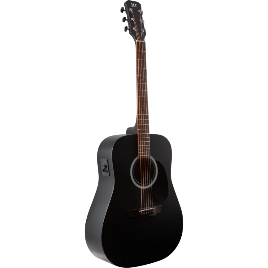 Электроакустическая гитара JET JDE-255 BKS черный фото 1