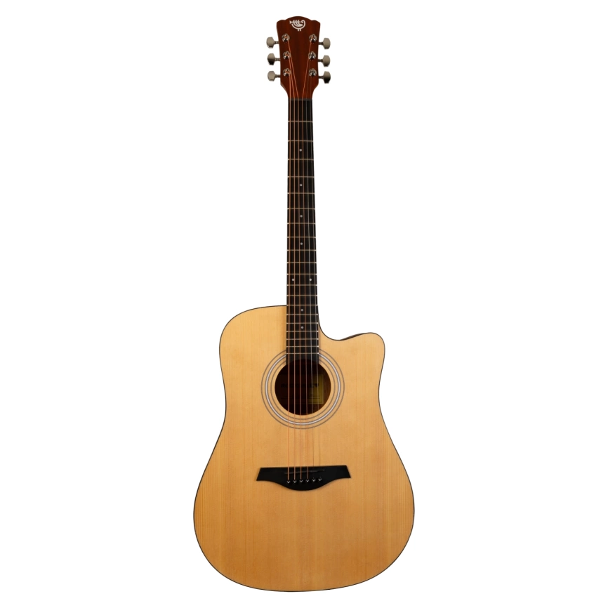 Акустическая гитара ROCKDALE AURORA D3 C NAT GLOSS, с вырезом,цвет натуральный, глянцевое покрытие фото 1