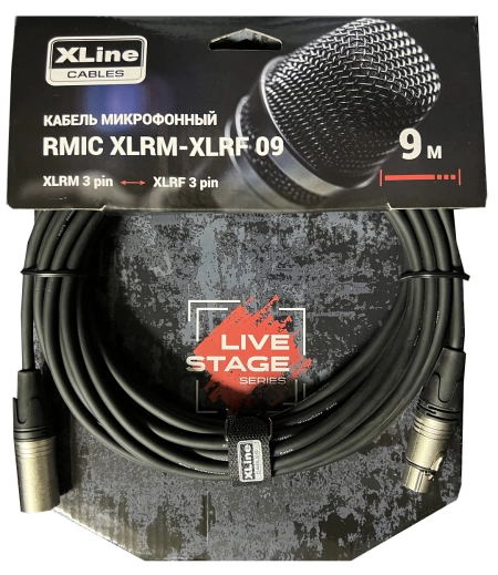 Кабель XLINE RMIC XLRM-XLRF микрофонный длина 9 м фото 1