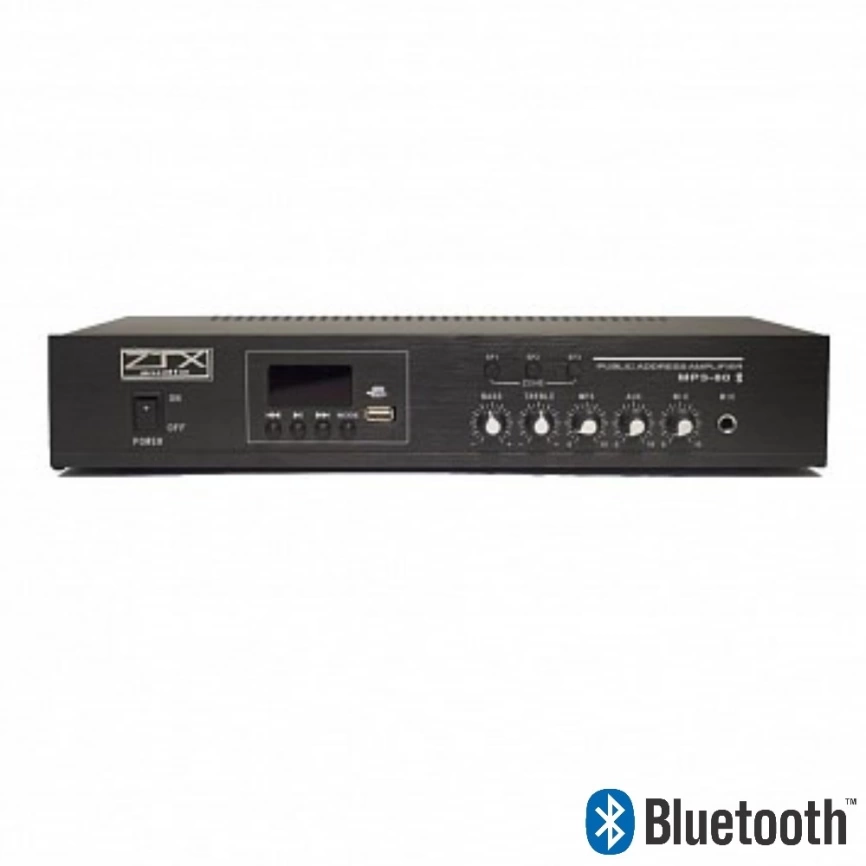 Усилитель ZTX audio MP3-80 80W трансляционный фото 1
