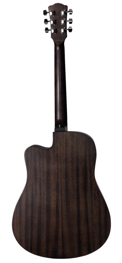 Акустическая гитара ROCKDALE AURORA D1 C BK полупрозрачный черный с вырезом фото 3