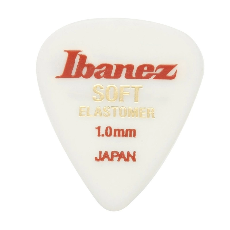 Медиатор IBANEZ EL14ST10 FLAT PICK ELASTOMER, 1мм, белый фото 1