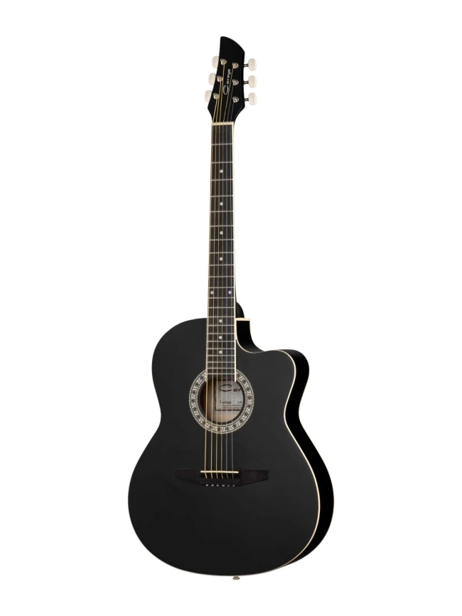Акустическая гитара CARAYA C931-BK черная с вырезом фото 1