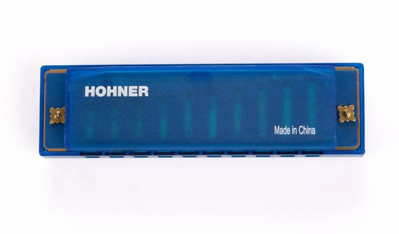 Губная гармошка детская HOHNER M1110B Translucent Blue прозрачный синий фото 3