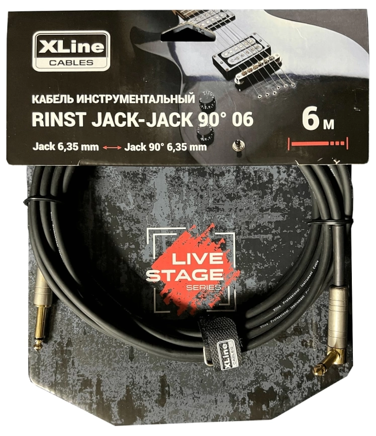 Кабель XLINE RINST Jack-Jack 01 инструментальный 2*Jack 6.35mm mono длина 1м фото 1