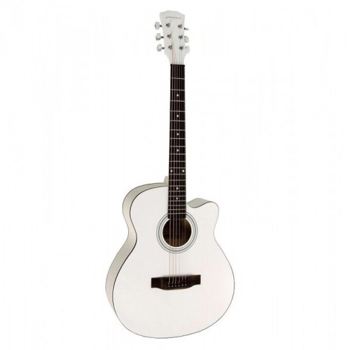 Акустическая гитара COWBOY 3810C WH белый с вырезом фото 1