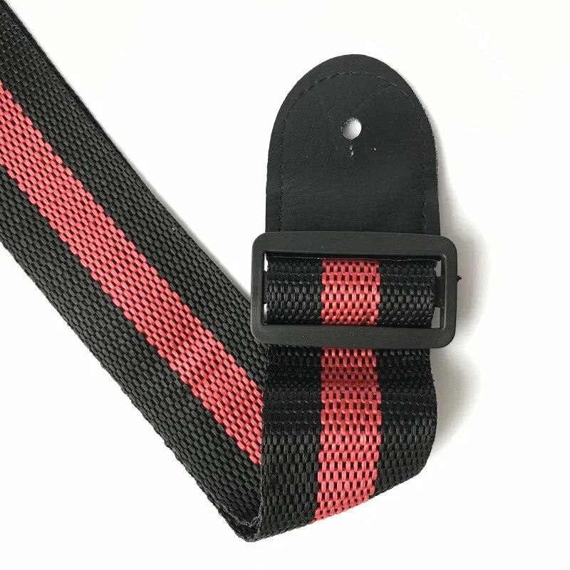 Ремень для гитары ROCKET LS-006-RD черный с красной полосой фото 1