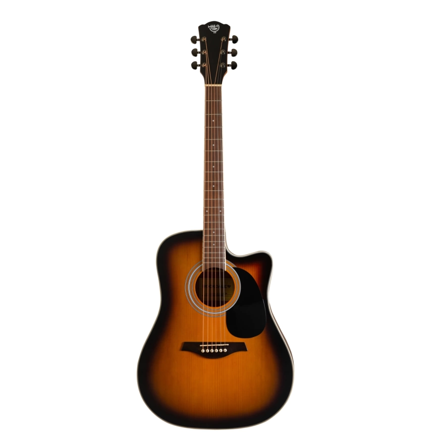 Акустическая гитара ROCKDALE AURORA D6 C SB Satin,с вырезом,цвет санбест, сатиновое покрытие фото 1