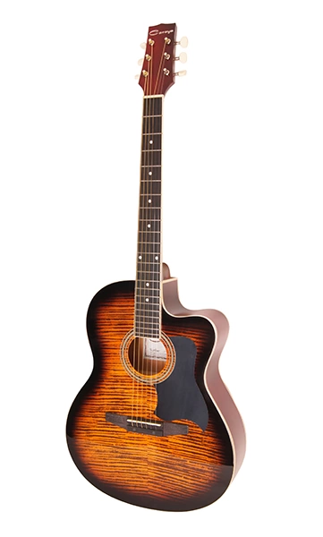 Акустическая гитара CARAYA C901T-BS санберст с вырезом фото 1