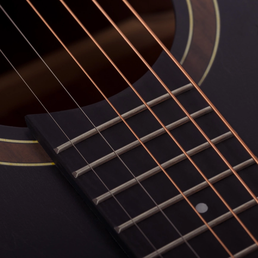 Акустическая гитара ROCKDALE AURORA D1 BK полупрозрачный черный         фото 6