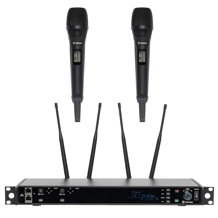 Радиосистема ручная 2/1 RADIOWAVE UHM-1002 TRUE DIVERSITY фото 1