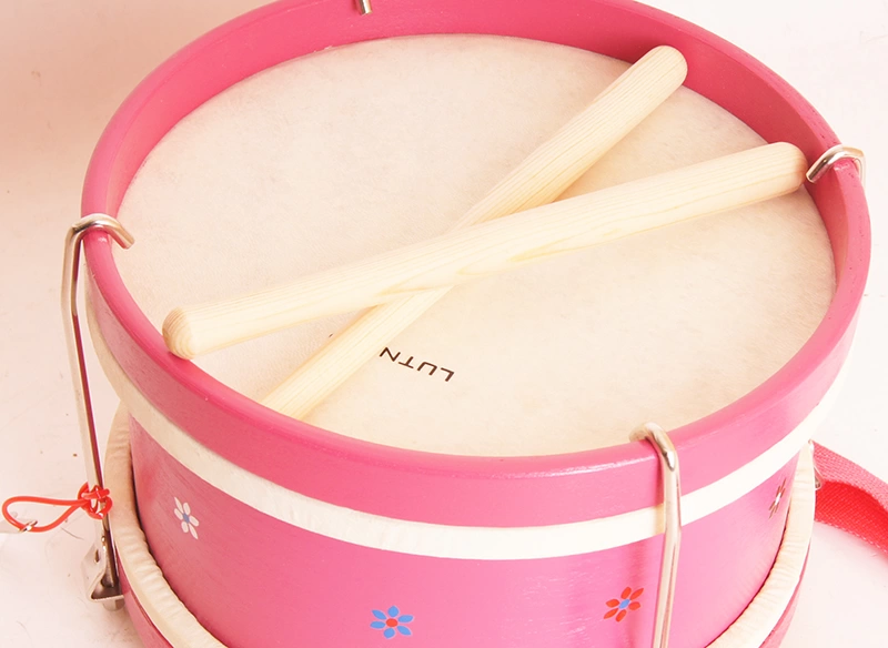 Барабан детский LUTNER FLT-KTYG-1A розовый с палочками фото 3