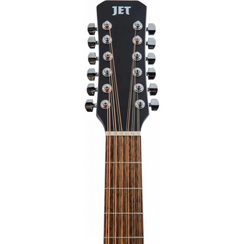 Электроакустическая 12 стр.гитара JET JDEC-255/12 BKS черный фото 5