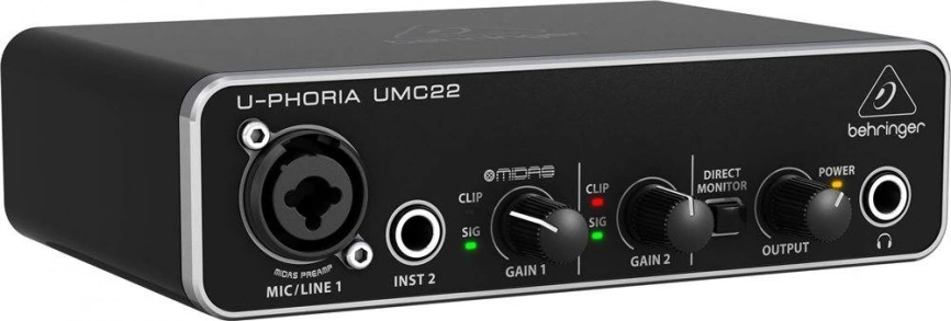 Аудиоинтерфейс BEHRINGER UMC22-USB фото 1