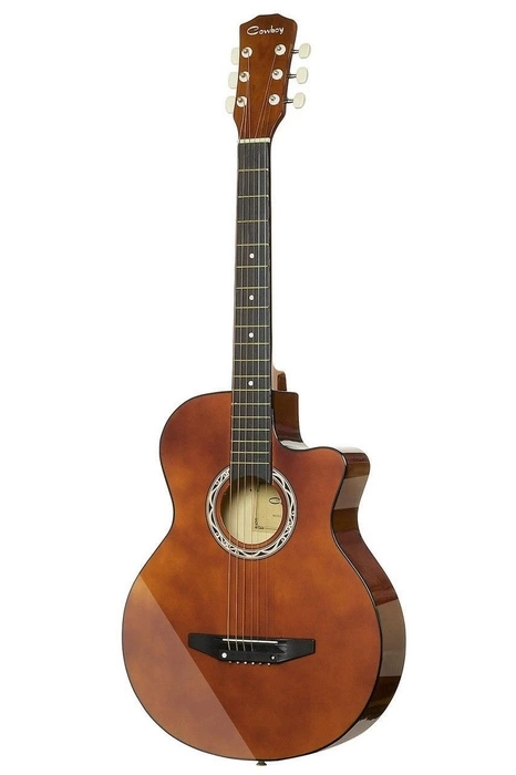 Акустическая гитара COWBOY 3810C CF кофейный с вырезом фото 1
