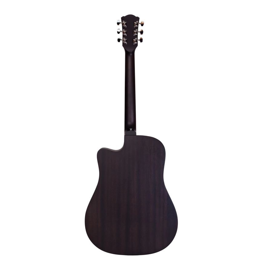Акустическая гитара ROCKDALE AURORA D1 C BK полупрозрачный черный с вырезом фото 9