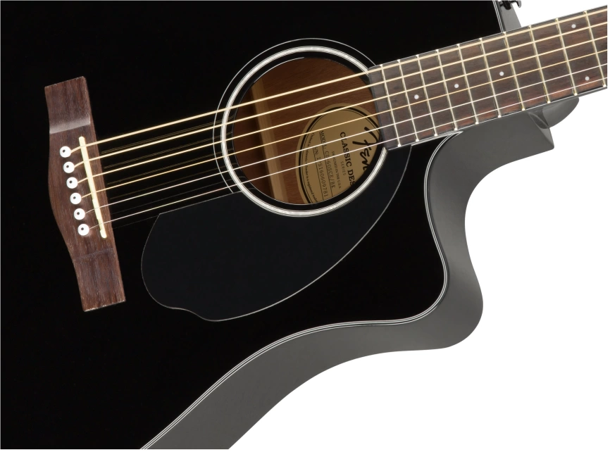 Электроакустическая гитара FENDER CD-60SCE DREAD BLK черный фото 4
