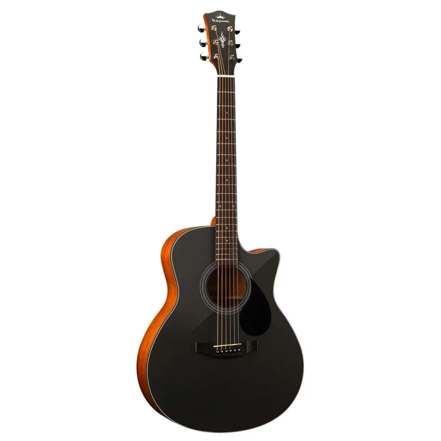 Электроакустическая гитара KEPMA EACE BLACK черный глянцевый фото 1