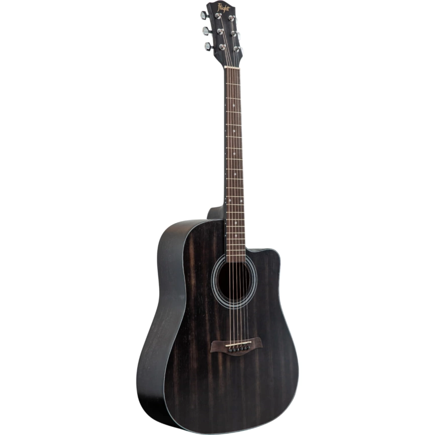 Акустическая гитара FLIGHT D-155C MAH BK черный фото 1