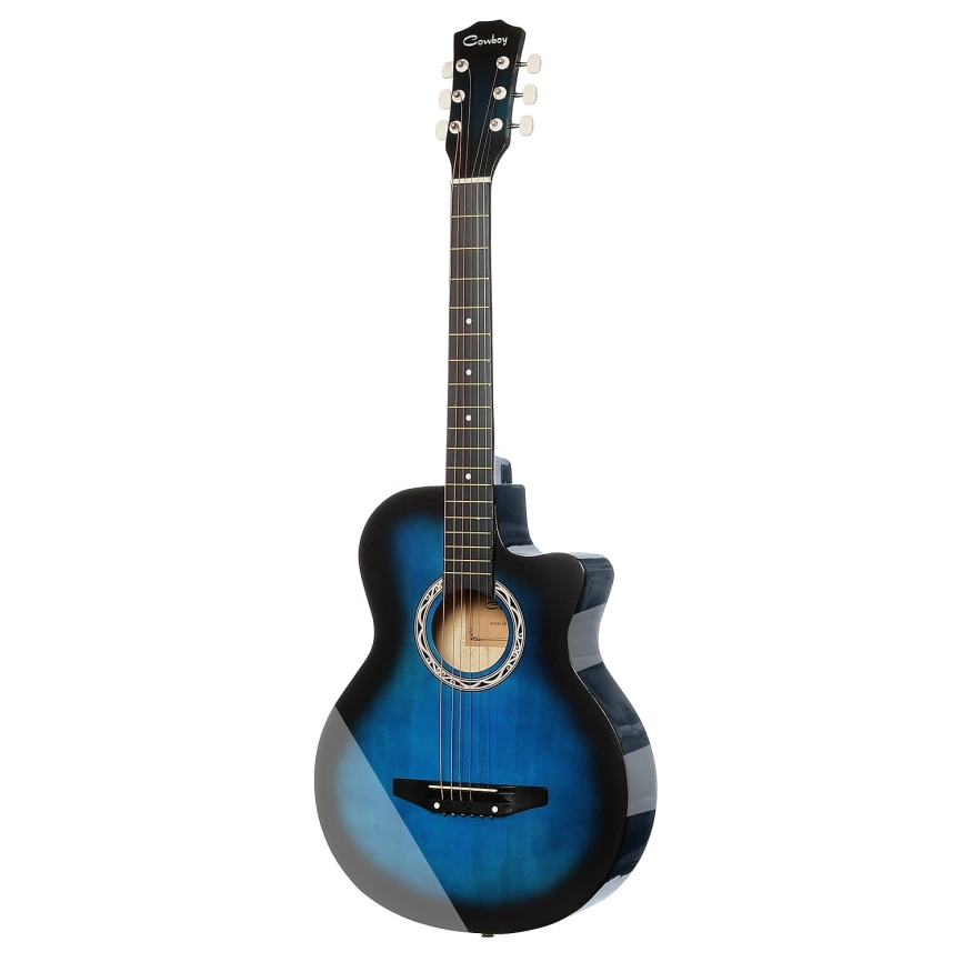 Акустическая гитара COWBOY 3810C BLS синий берст с вырезом фото 1