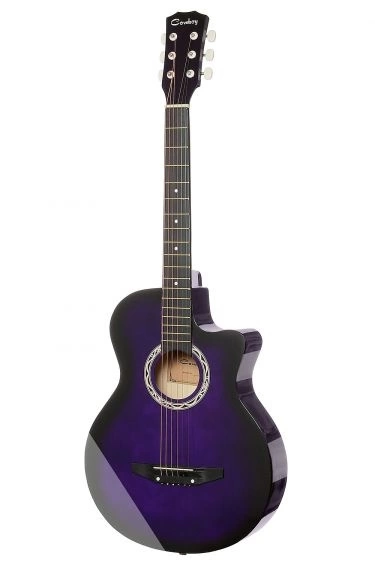 Акустическая гитара COWBOY 3810C VTS фиолетовый с вырезом фото 1