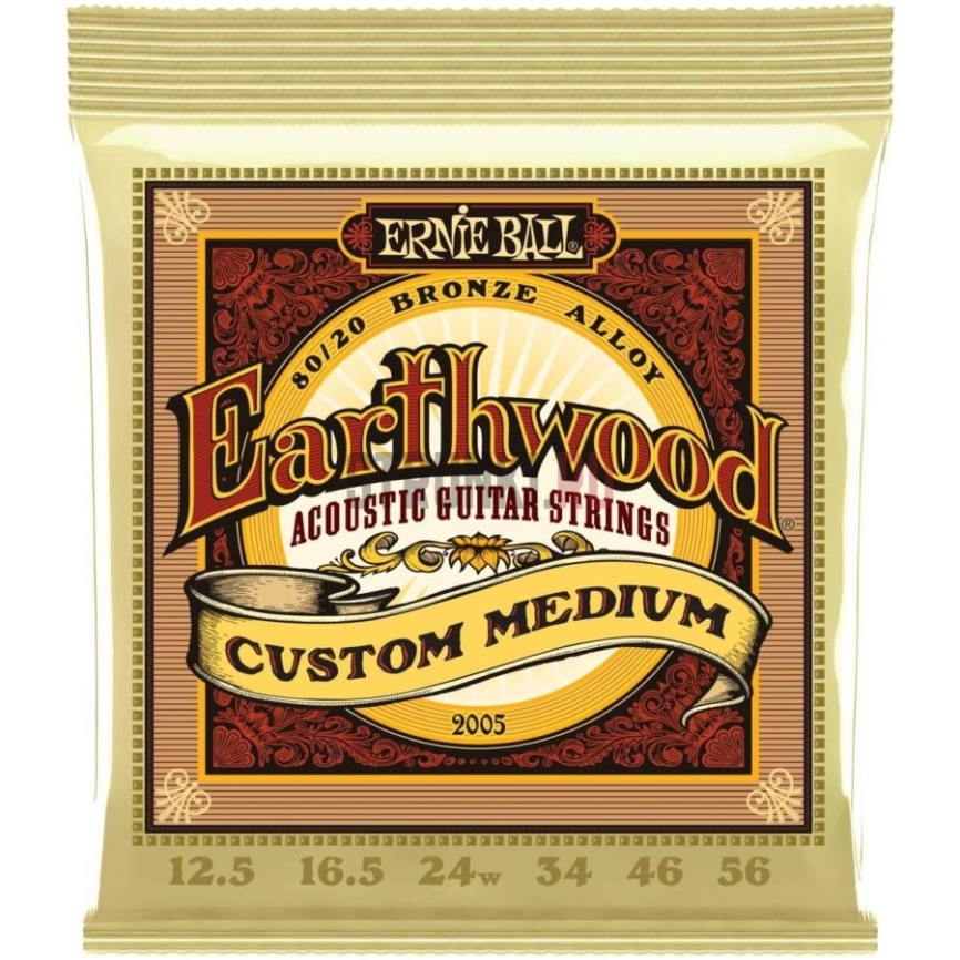 Струны д/ак ERNIE BALL 2005 Earthwood 80/20 BRONZE CUSTOM MEDIUM фото 1