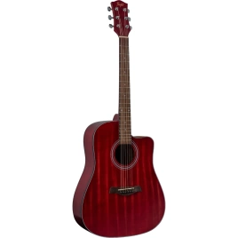 Акустическая гитара FLIGHT D-155C MAH RD красный