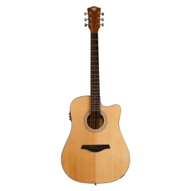 Электроакустическая гитара ROCKDALE Aurora D3 C NAT E Gloss с вырезом,цвет натуральный