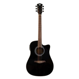 Электроакустическая гитара ROCKDALE Aurora D6 C BK E Gloss с вырезом,цвет черный,глянцевое покрытие