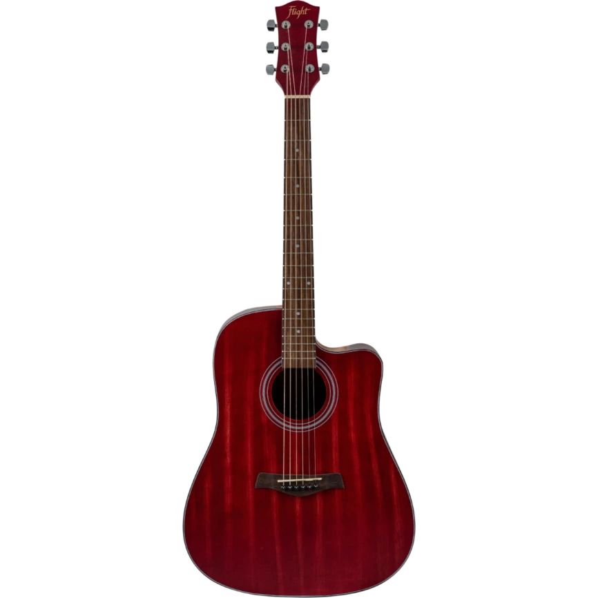 Акустическая гитара FLIGHT D-155C MAH RD красный фото 2