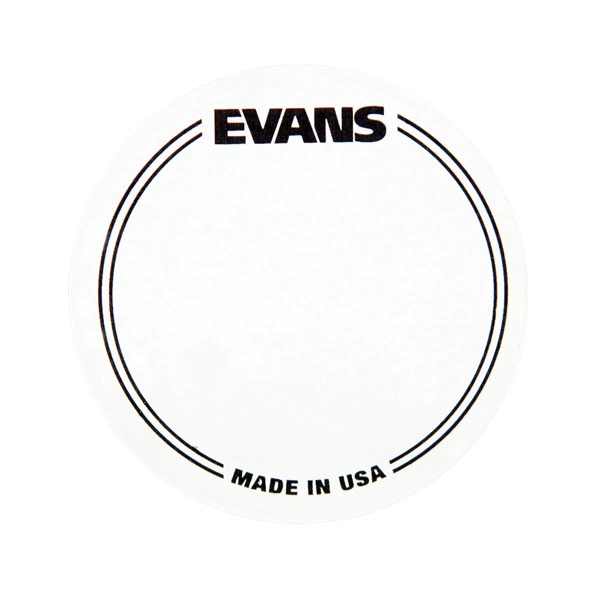 Наклейка EQPC1 EVANS на рабочий пластик бас барабана круглая белый (комплект 2шт.) фото 1