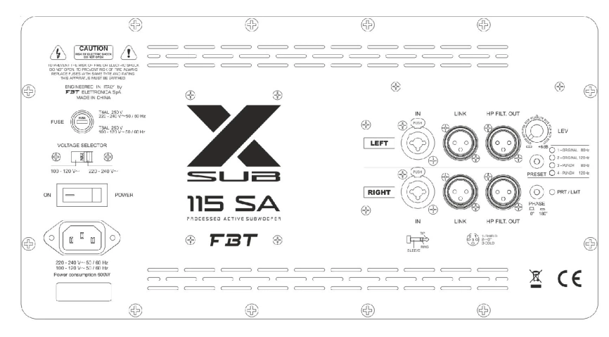 Активный сабвуфер FBT X-SUB 15SA фото 3